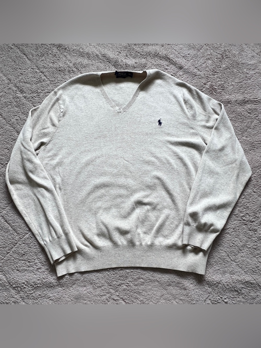 Polo Ralph Lauren Pima Cotton V-Neck‎ Sweater Preppy Minimalist Old Money Sz XXL